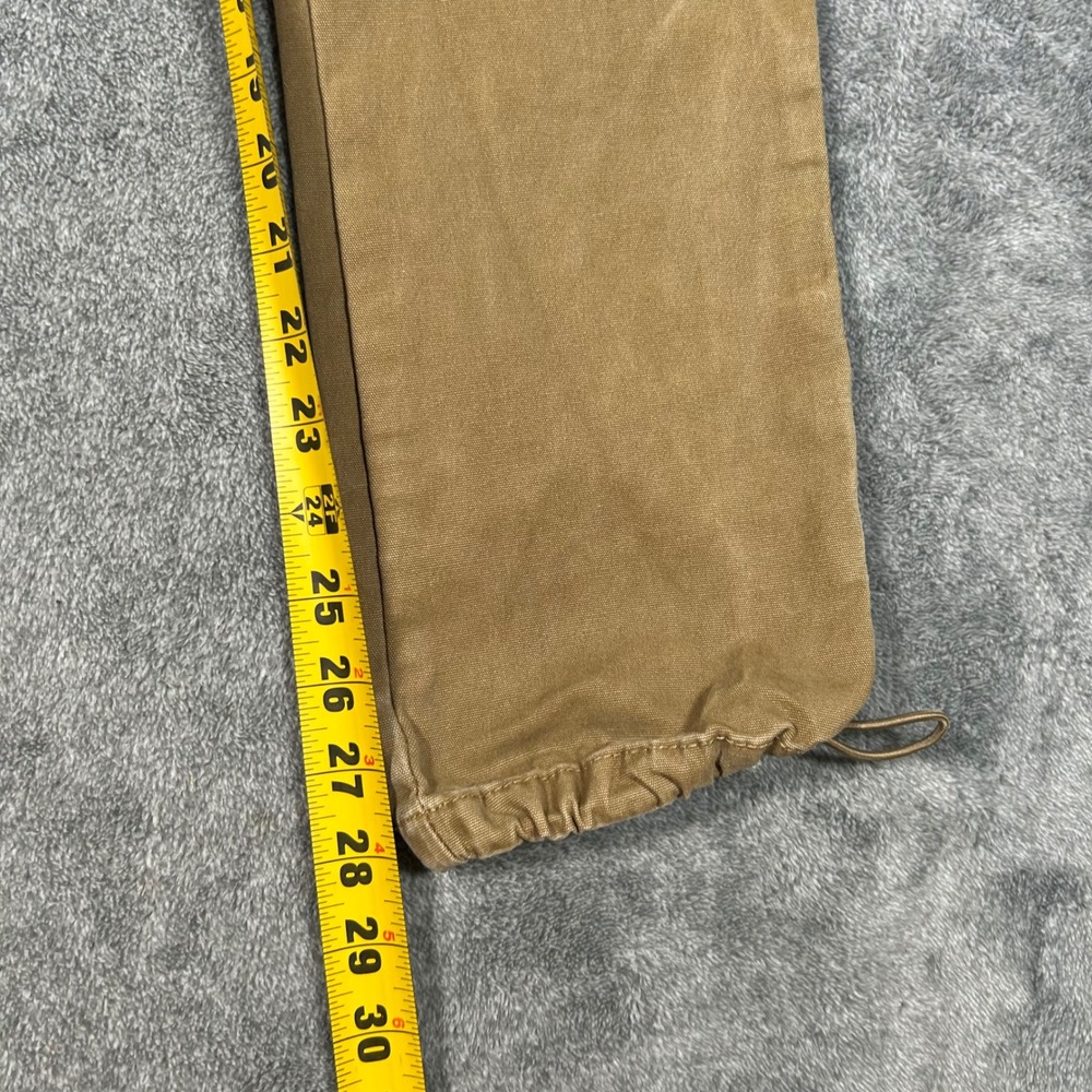 PacSun Slim Cargo Pants Mens Small Dark Tan Brown Elastic Waist - Picture 12 of 13